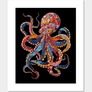 Octopus (Quilted Style) Posters and Art